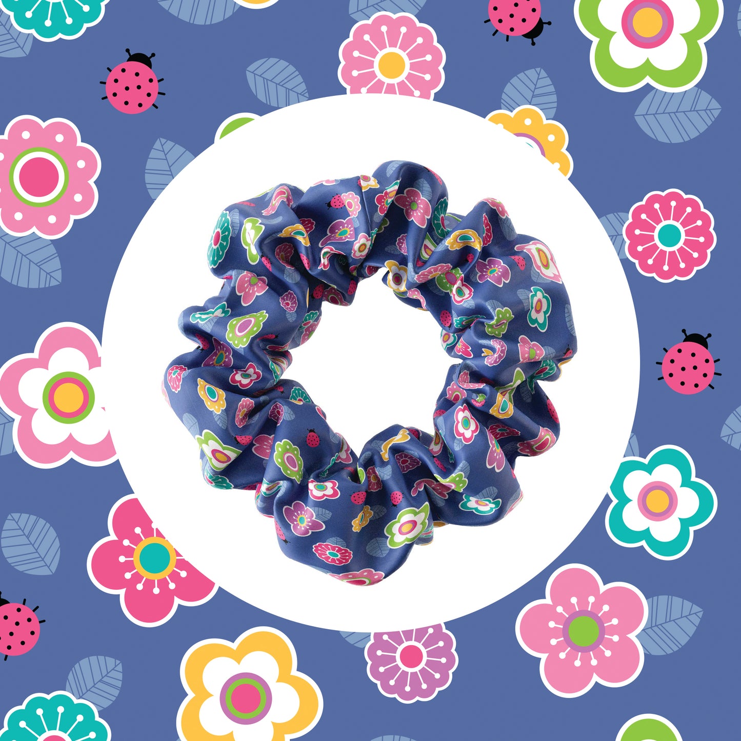 Scrunchie - Flower Lady Bug