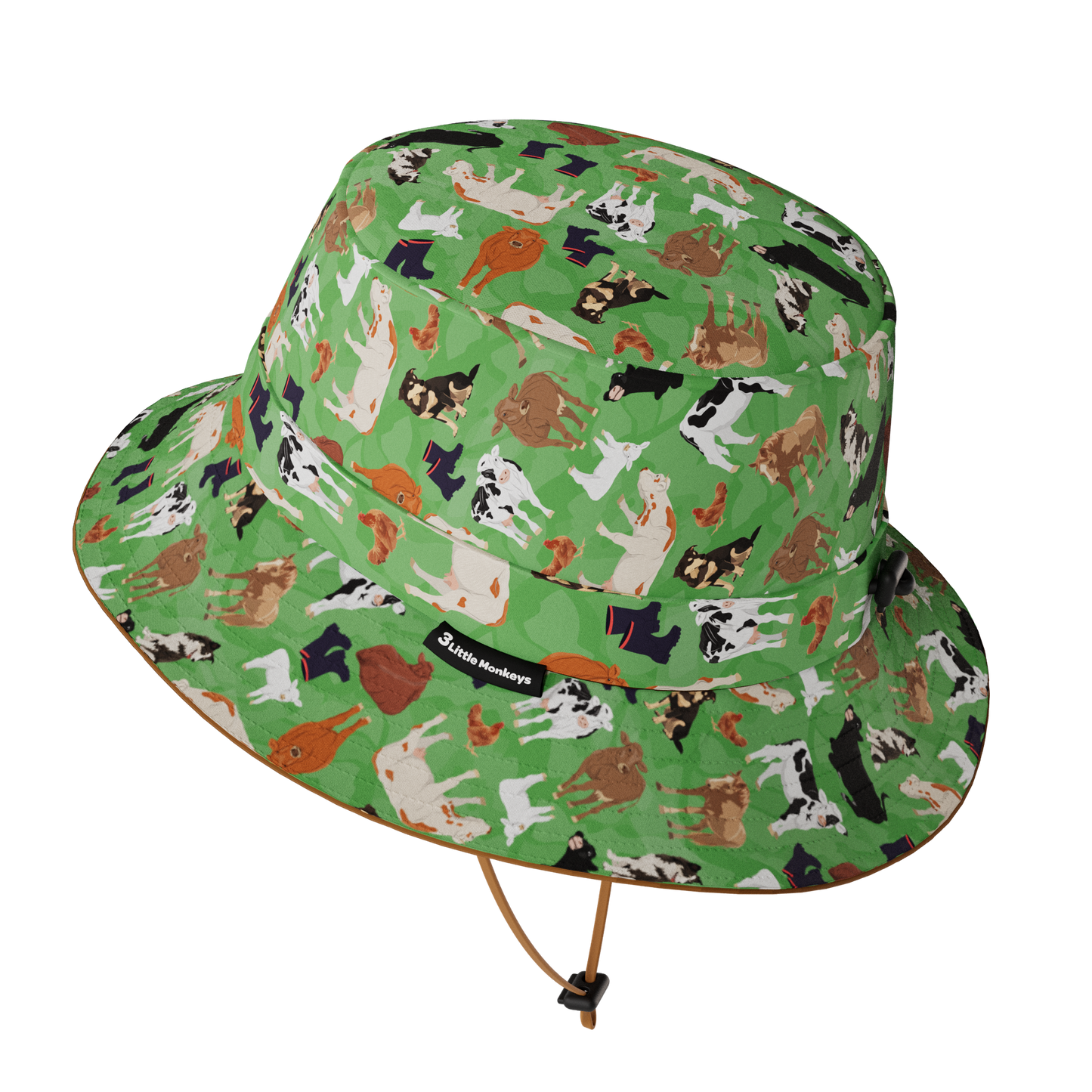 Wide Brim Summer Bucket Hat - Farming