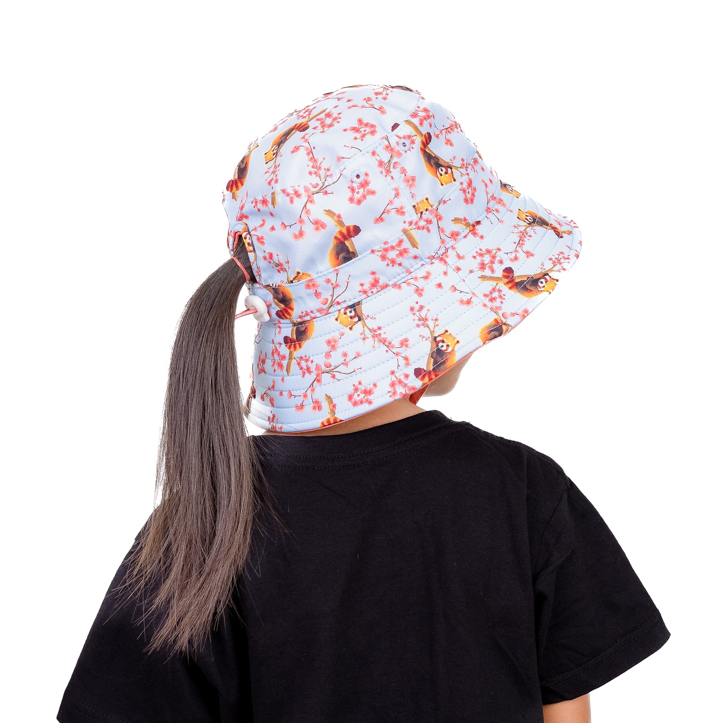 Wide Brim Summer Bucket Hat - Red Panda