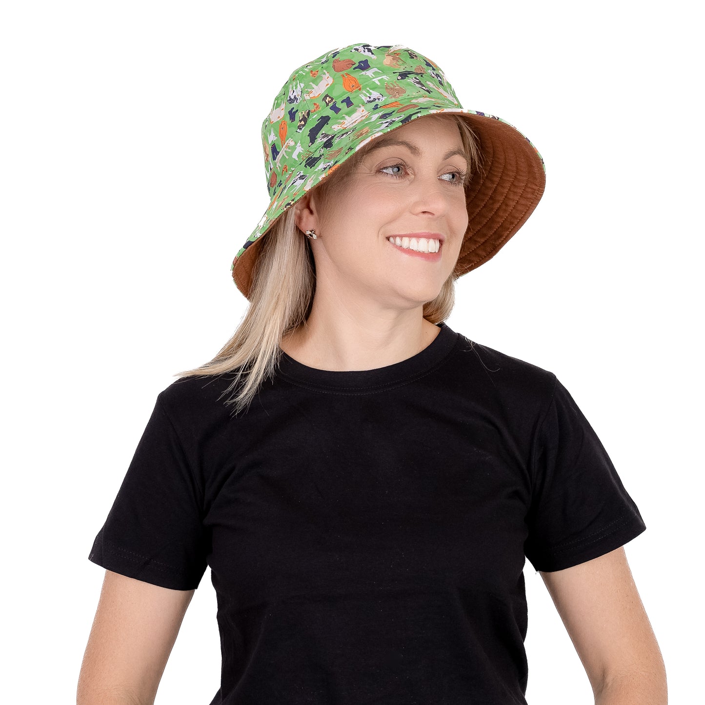 Wide Brim Summer Bucket Hat - Farming