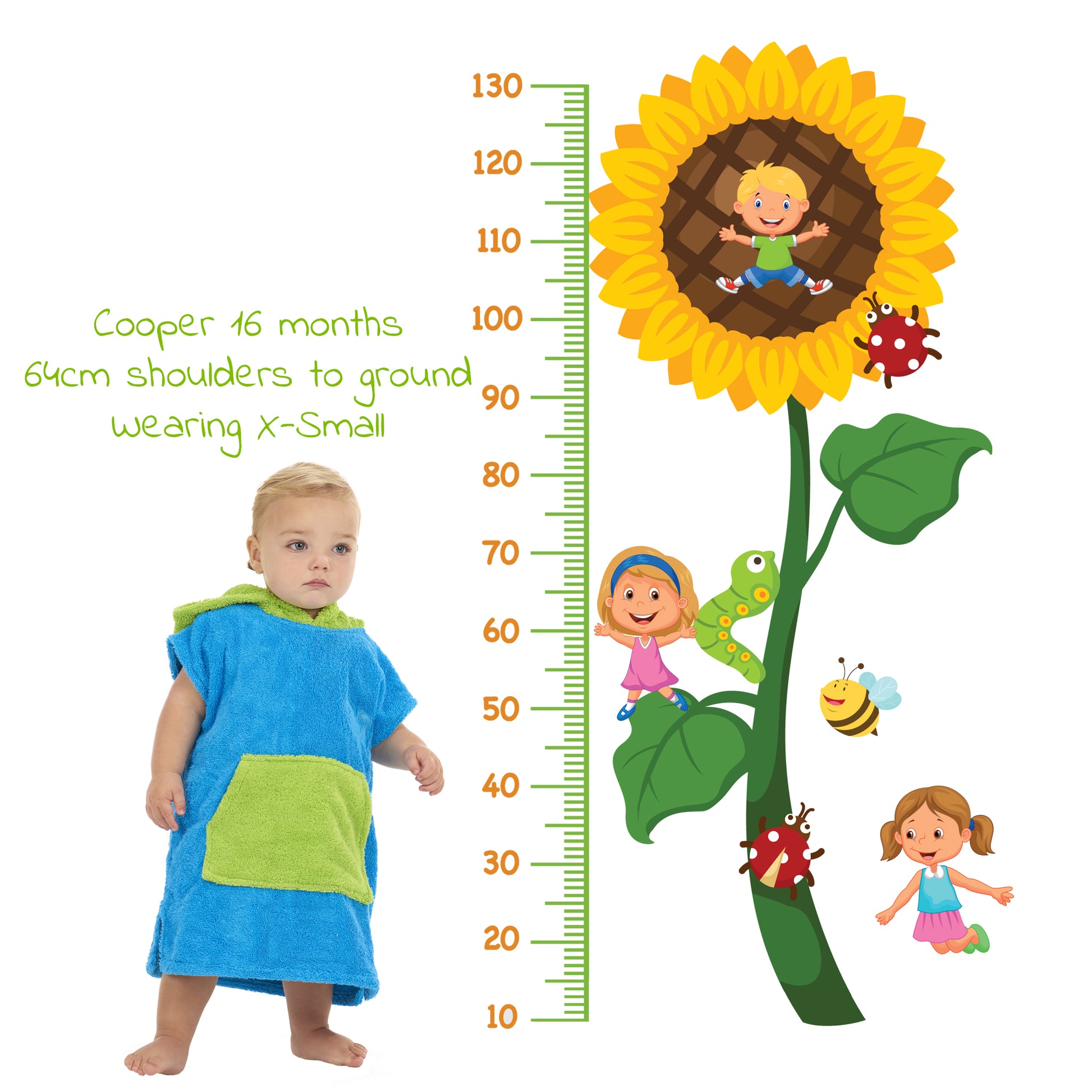 3 Little Monkeys - 100% Cotton Thick Hooded Poncho Towel