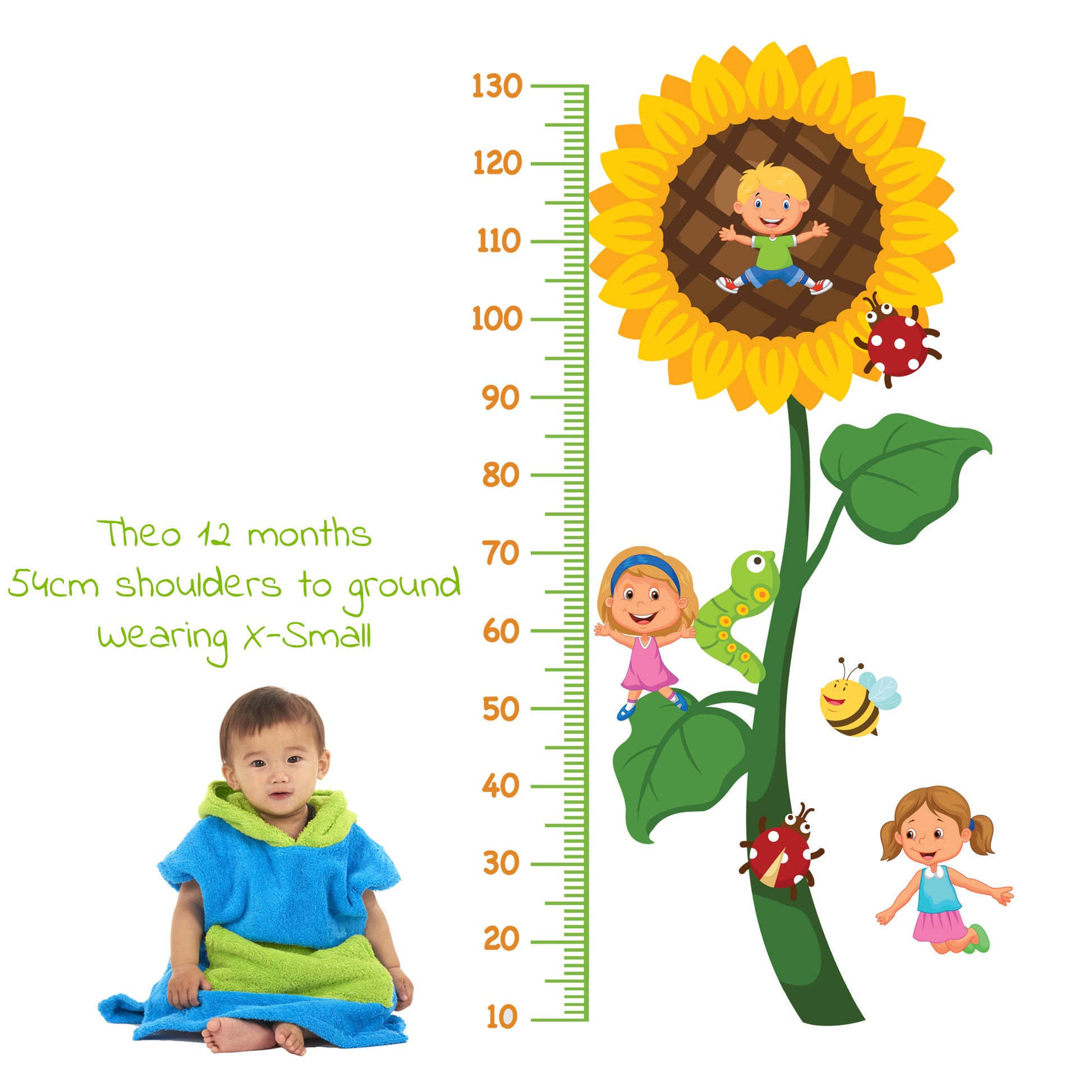 3 Little Monkeys - 100% Cotton Thick Hooded Poncho Towel