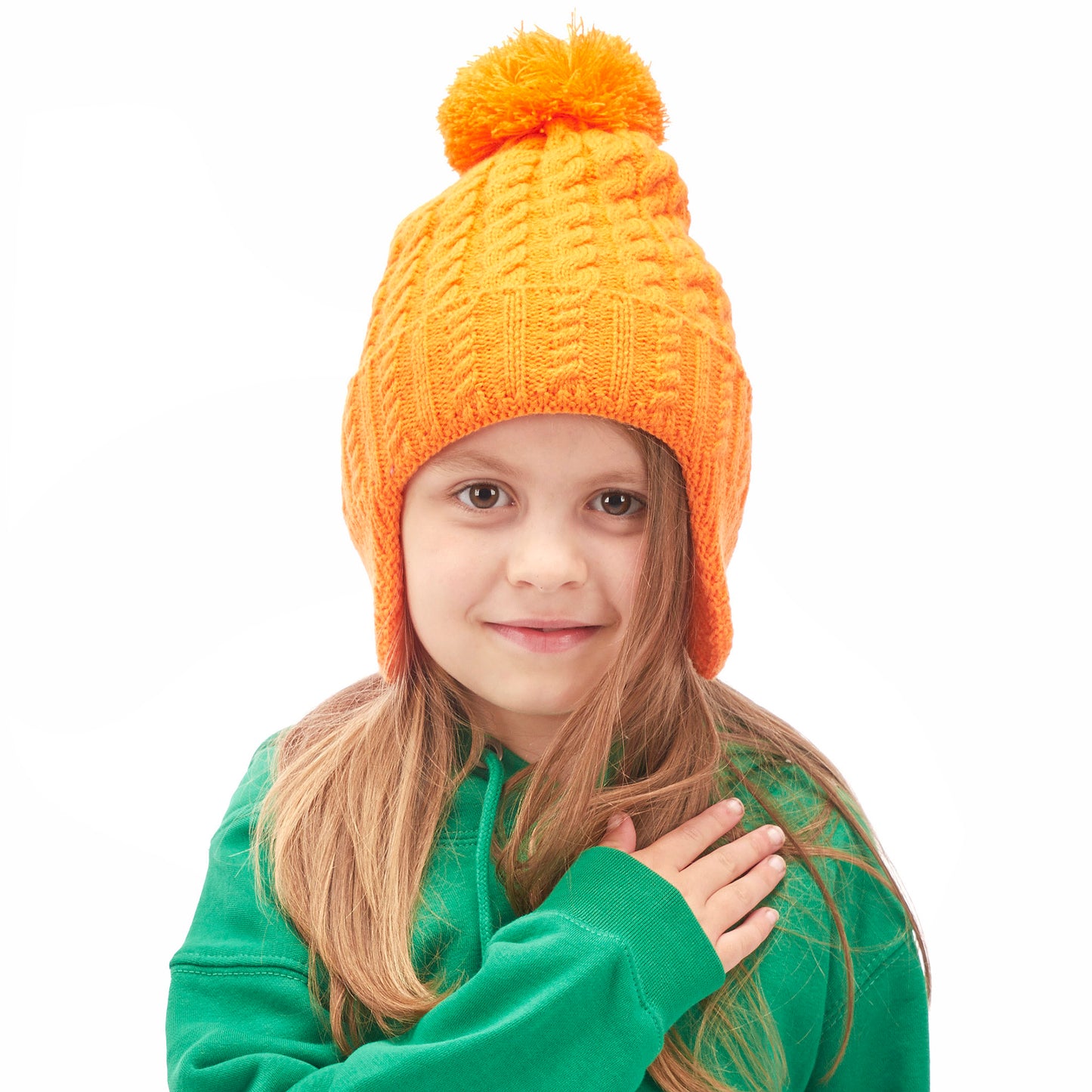 Kid's Soft Cotton Lined Winter Beanie - Beige