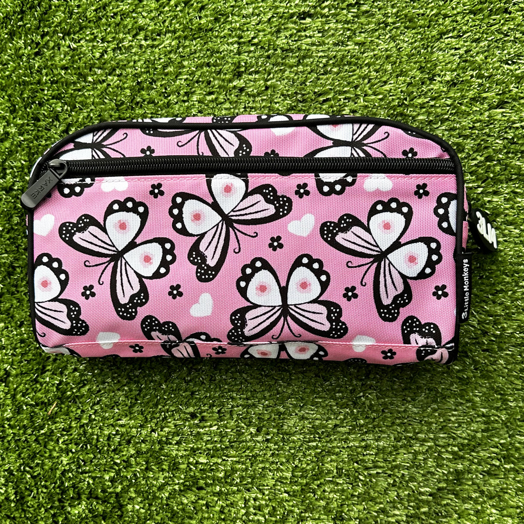 铅笔盒/化妆包 - 粉红蝴蝶
