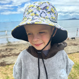 Children's Wide Brim Summer Bucket Hat - Digger