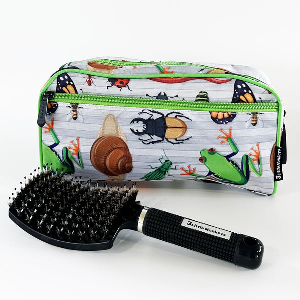 Frog Bug Toiletry Bag & Easy Hair Detangler Brush