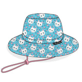 Children's Wide Brim Summer Bucket Hat - Rose & Cat