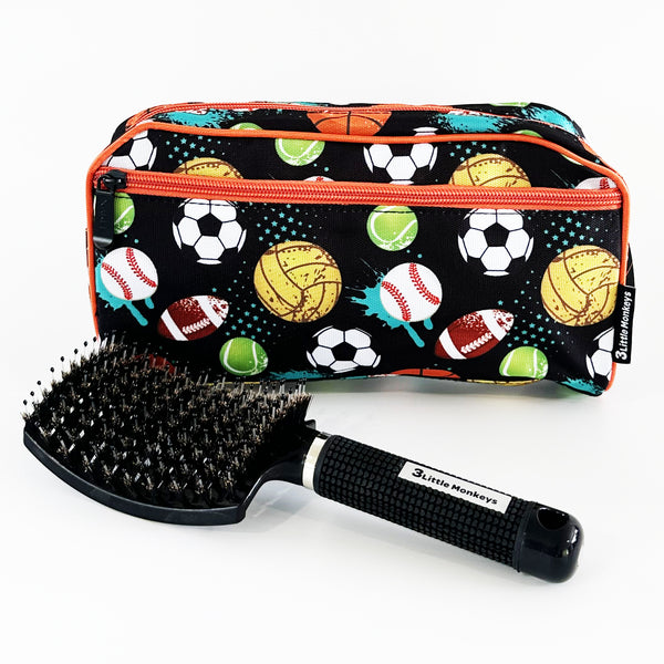 Sports Toiletry Bag & Easy Hair Detangler Brush