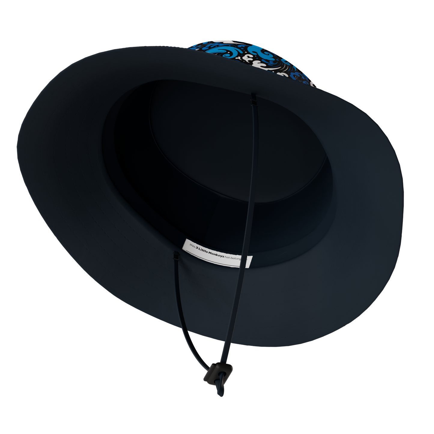 Wide Brim Summer Bucket Hat - Wave Blue