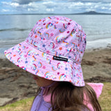 Children's Wide Brim Summer Bucket Hat - Unicorn