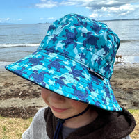 Children's Wide Brim Summer Bucket Hat - Turtle