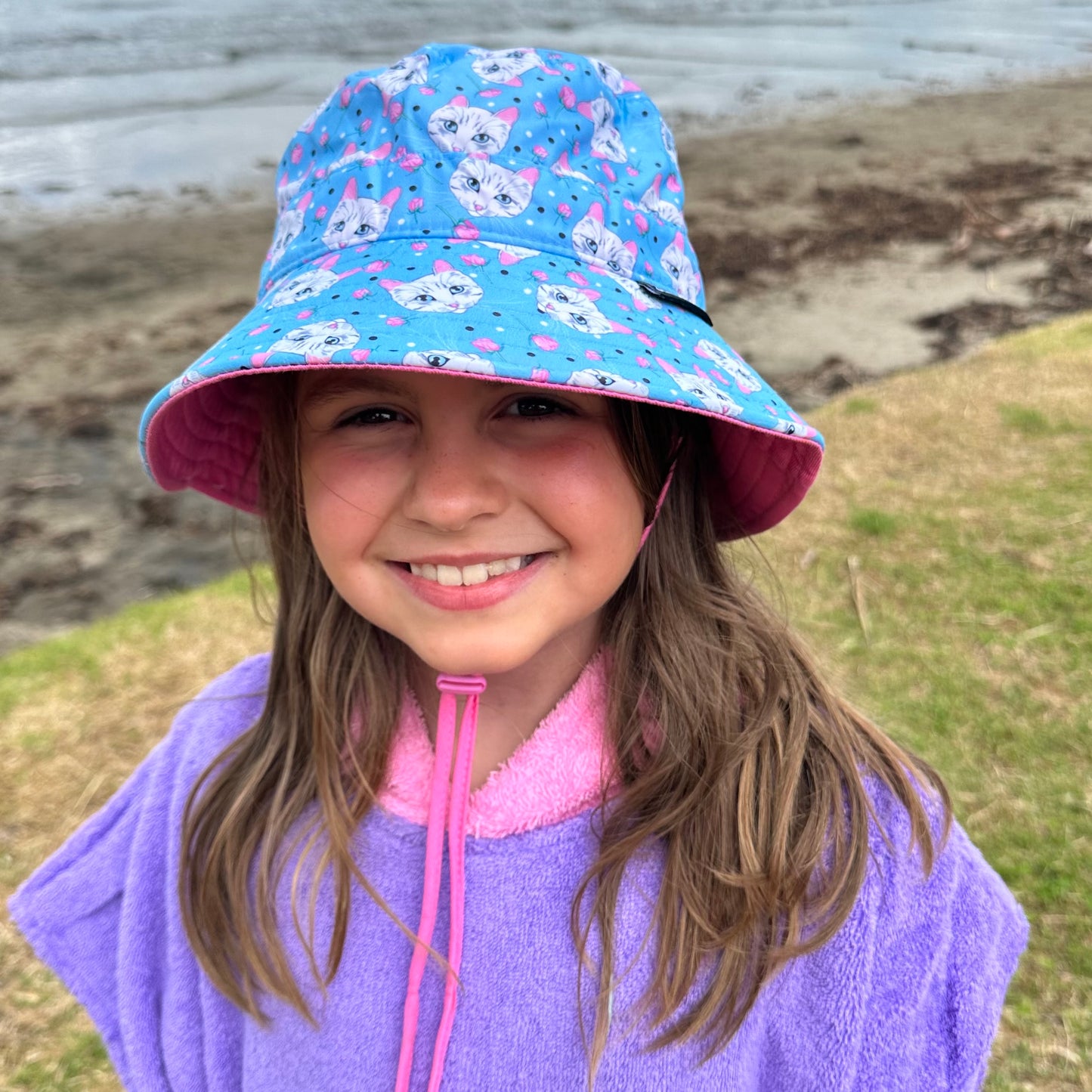 Wide Brim Summer Bucket Hat - Rose & Cat