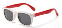 Kid's Flexible Sunglasses - White Red
