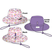 Children's Wide Brim Summer Bucket Hat - Unicorn