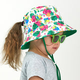 Children's Wide Brim Summer Bucket Hat - Parrot