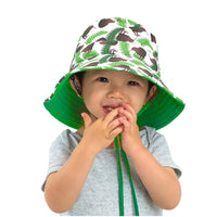 Children's Wide Brim Summer Bucket Hat - Kiwi PREORDER DUE END JAN