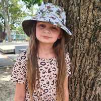 Children's Wide Brim Summer Bucket Hat - Animals of Asia