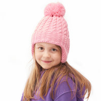 Kid's Soft Cotton Lined Winter Beanie - Lilac