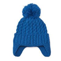 Kid's Soft Cotton Lined Winter Beanie - Blue