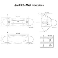 KA Premium KF94 Face Mask (FFP2) - Black 10pc pack